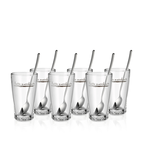 Latte Macchiato készlet + teáskanál 6db